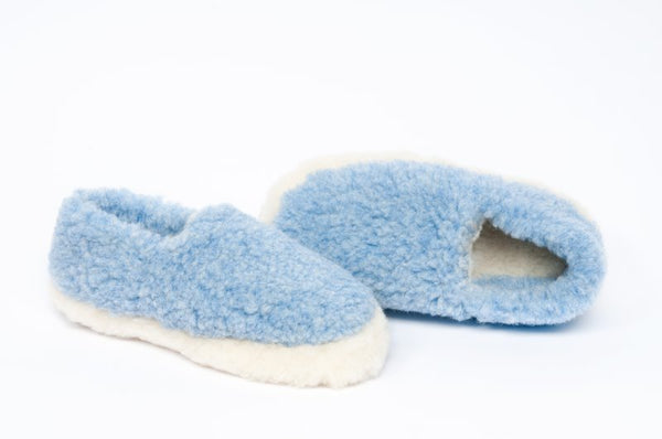 Blue Wool Slippers by Sheep by the Sea | Maguire's Hill of Tara